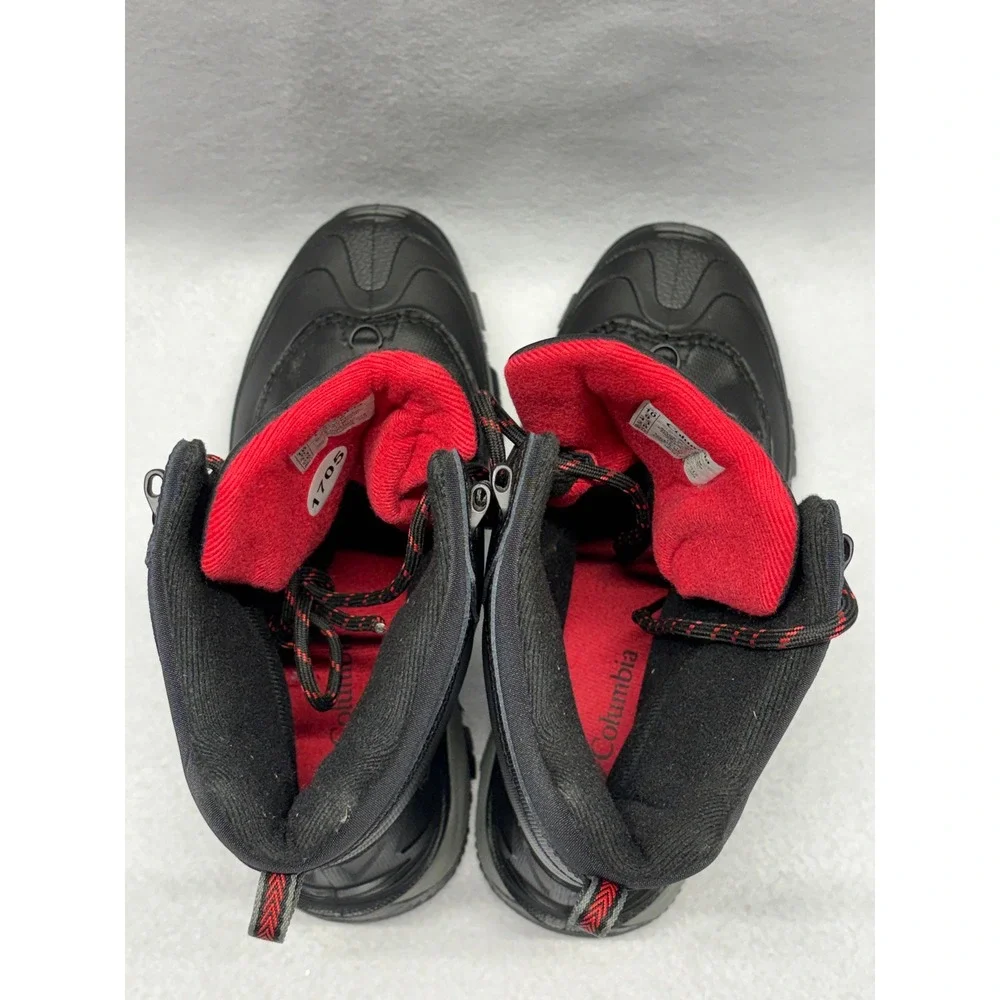 Columbia Bugaboot III Waterproof Winter Boots Black Red BM5980-012 Mens 10